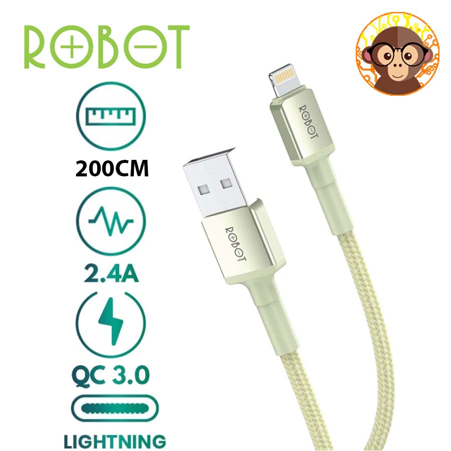 Jual Kabel Data Robot RSM200 Micro USB 2.4A / RSL200 Lightning 2.4A ...