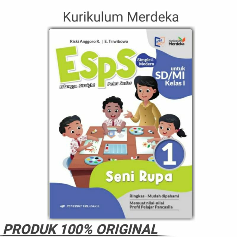 Jual Esps Seni Rupa Kelas 1 SD Kurikulum Merdeka Erlangga Original ...