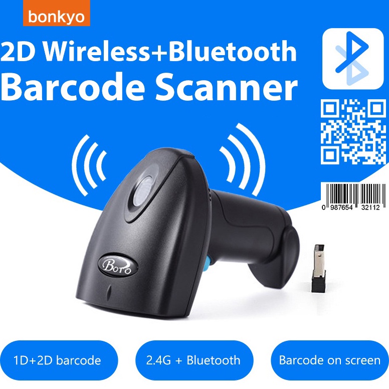 Jual KODE V2N7 bonkyo 2D Barcode Scanner Laser 24G USB Wireless