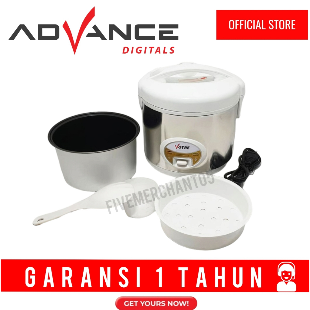 Jual Rice Cooker Advance G10 1,2 Liter Votre Magic Com Kecil Penanak Nasi Penghangat Pengukus