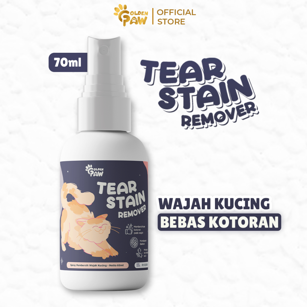 Jual Golden Paw Tear Stain Remover Spray Pembersih Mata Kucing yang