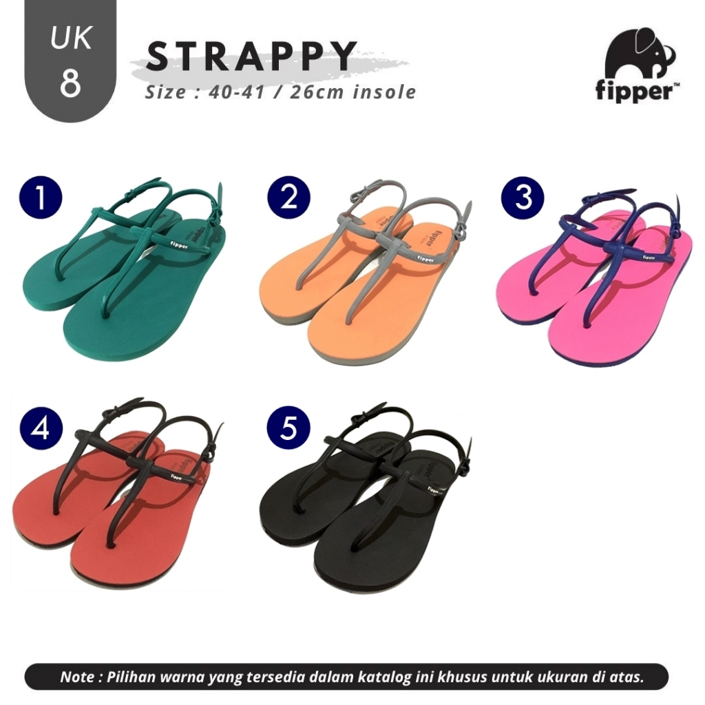 Jual Fipper Strappy Sendal Tali Wanita UK 8 size 40 41