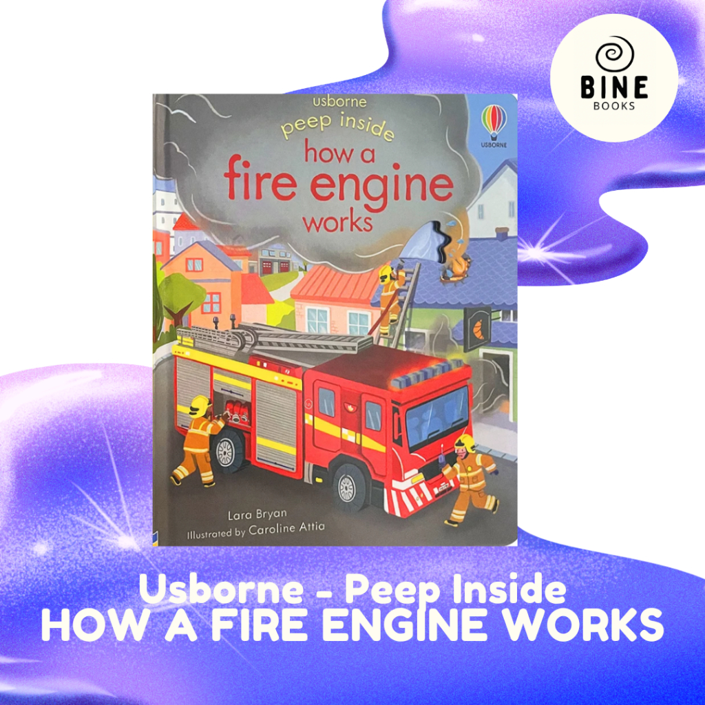 Jual [BINE] Usborne Peep Inside "How a Fire Engine Works" Buku Bisa ...