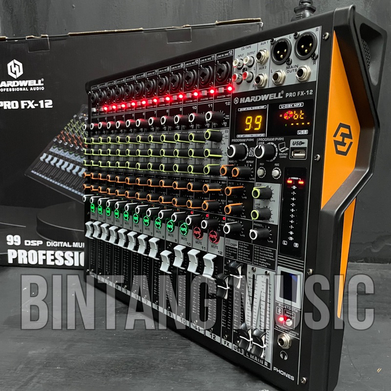 Jual mixer audio 12 channel hardwell pro fx12 original mixer hardwell