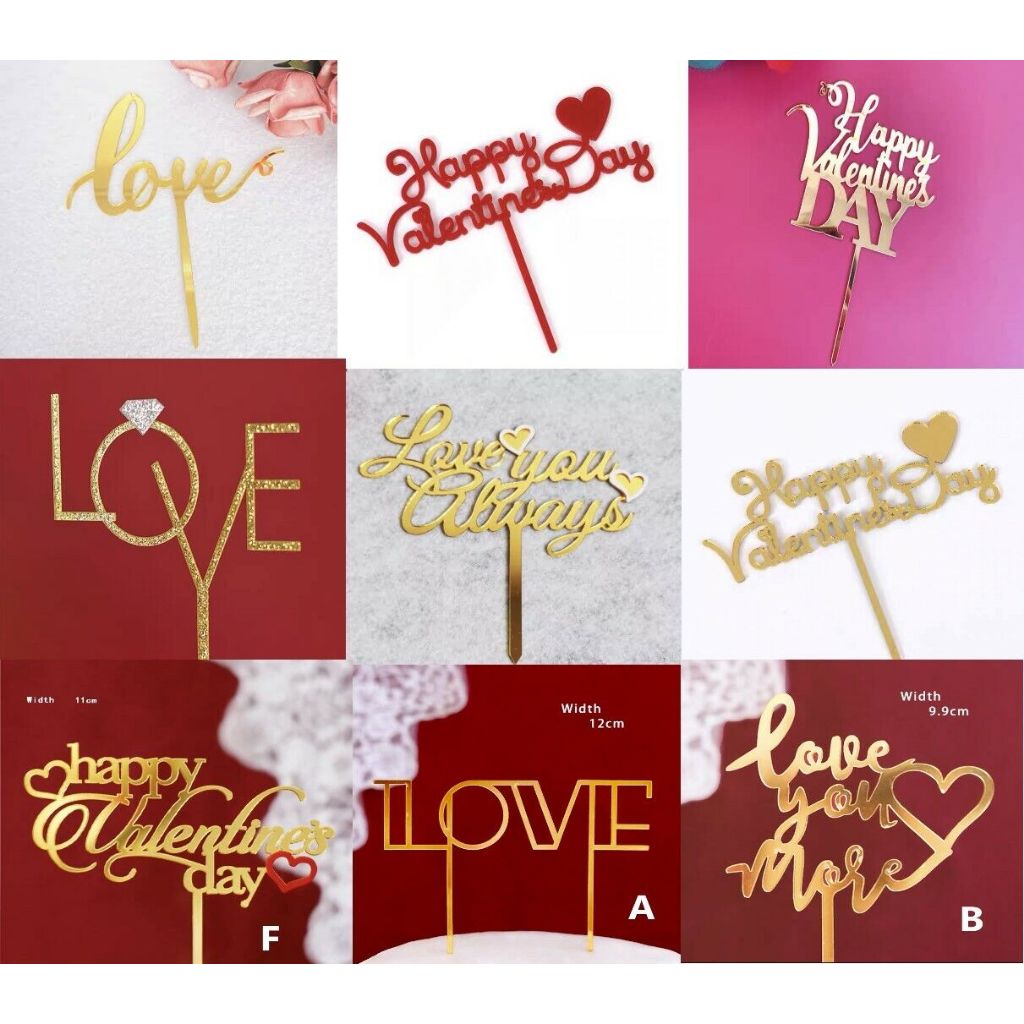 Jual CAKE TOPPER AKRILIK EDISI VALENTINE 2024 TOPPER CAKE DEKORASI   Id 11134207 7r98r Lqpmw239h9tyef