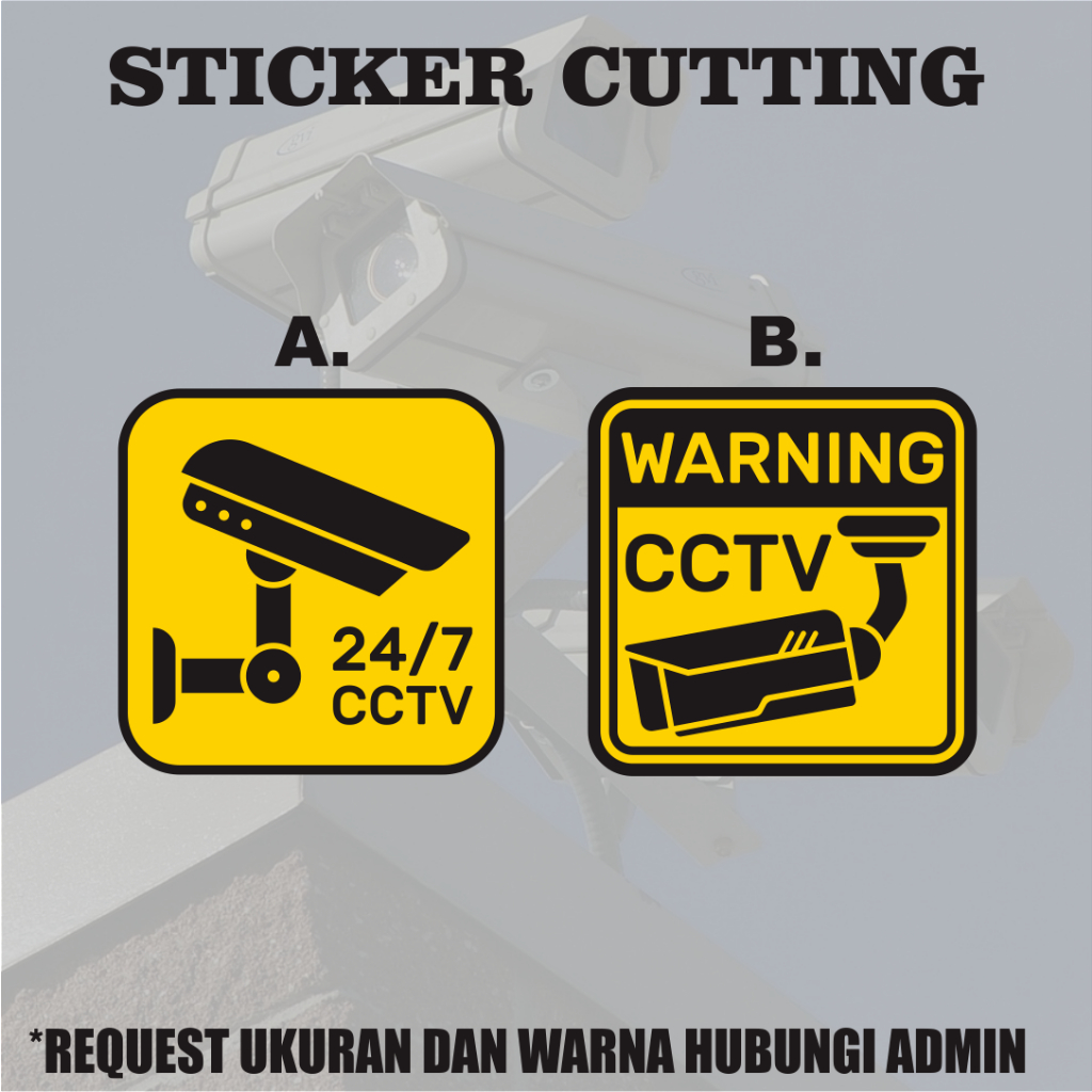 Jual Stiker CCTV 24 Jam / Sticker Cutting | Shopee Indonesia