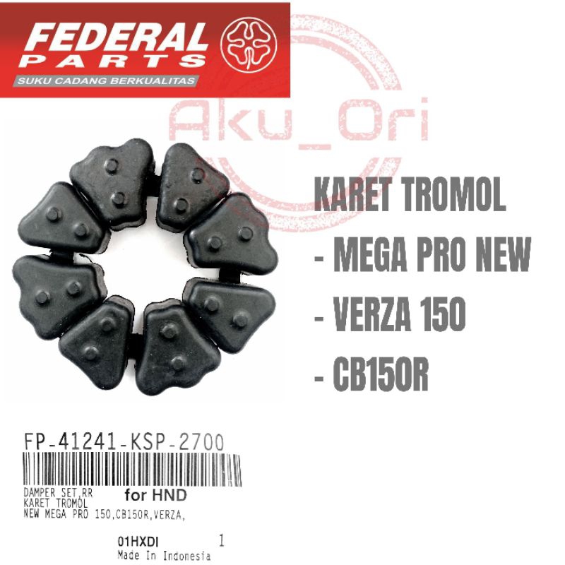 Jual Karet Tromol Mega Pro New Ksp Federal Karet Damper Cb R Verza Shopee Indonesia