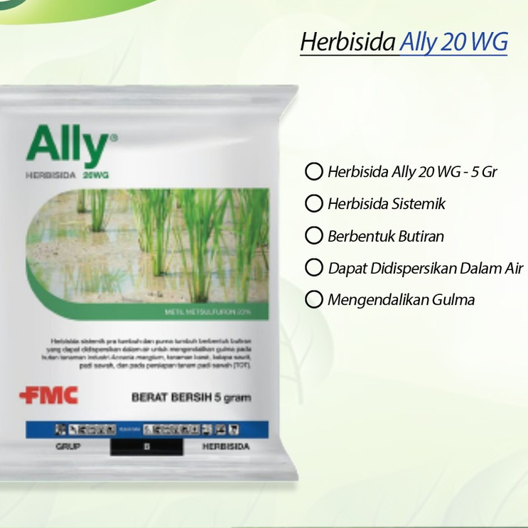 Jual Herbisida ALLY 20 WG 5gram - Racun Rumput Sistemik Padi | Shopee ...