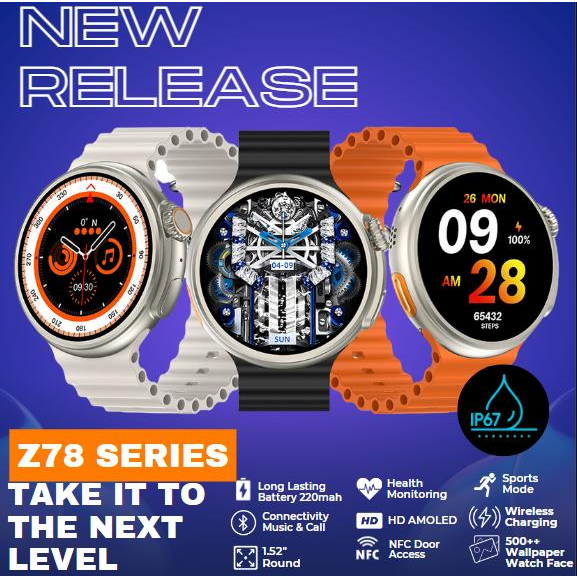 Jual NEW 2024 Ultra SMARTWATCH Z78 1.52 inch Amoled screen GPS /NFC Men