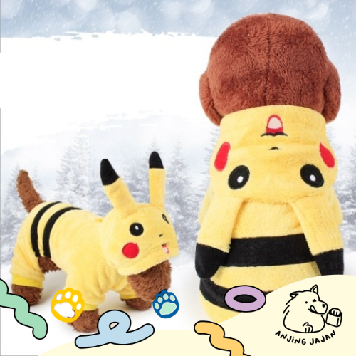 Jual Baju Anjing Kucing Anabul Model Pikachu | Hoodie Anjing Kucing ...