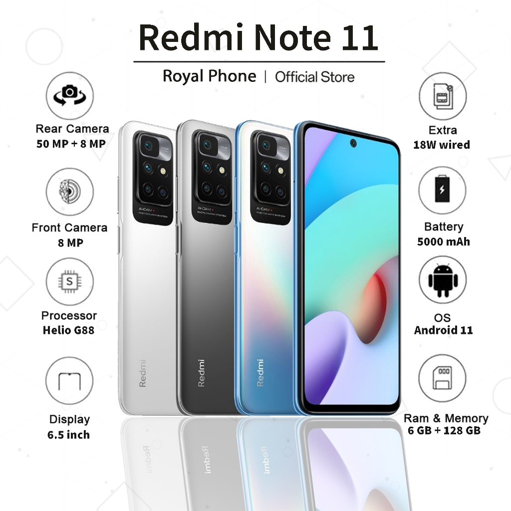 Jual Hp Smartphone Redmi Note 11 6gb Ram 128gb Rom Fullset Garansi 1 Year New Shopee Indonesia 2391