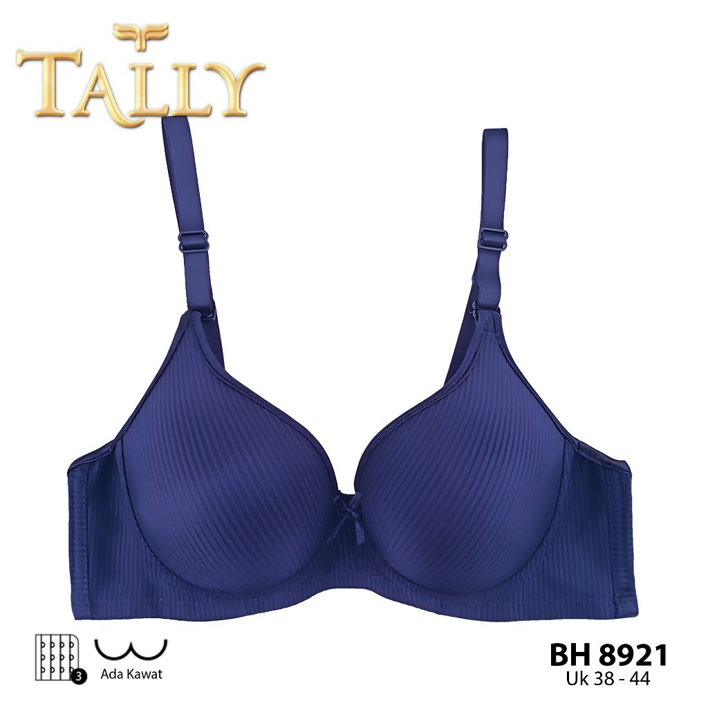 TALLY Bra Set Ada Kawat Bahan Stretch Pori Busa Tipis Cup B Polos BH 304 /  2210