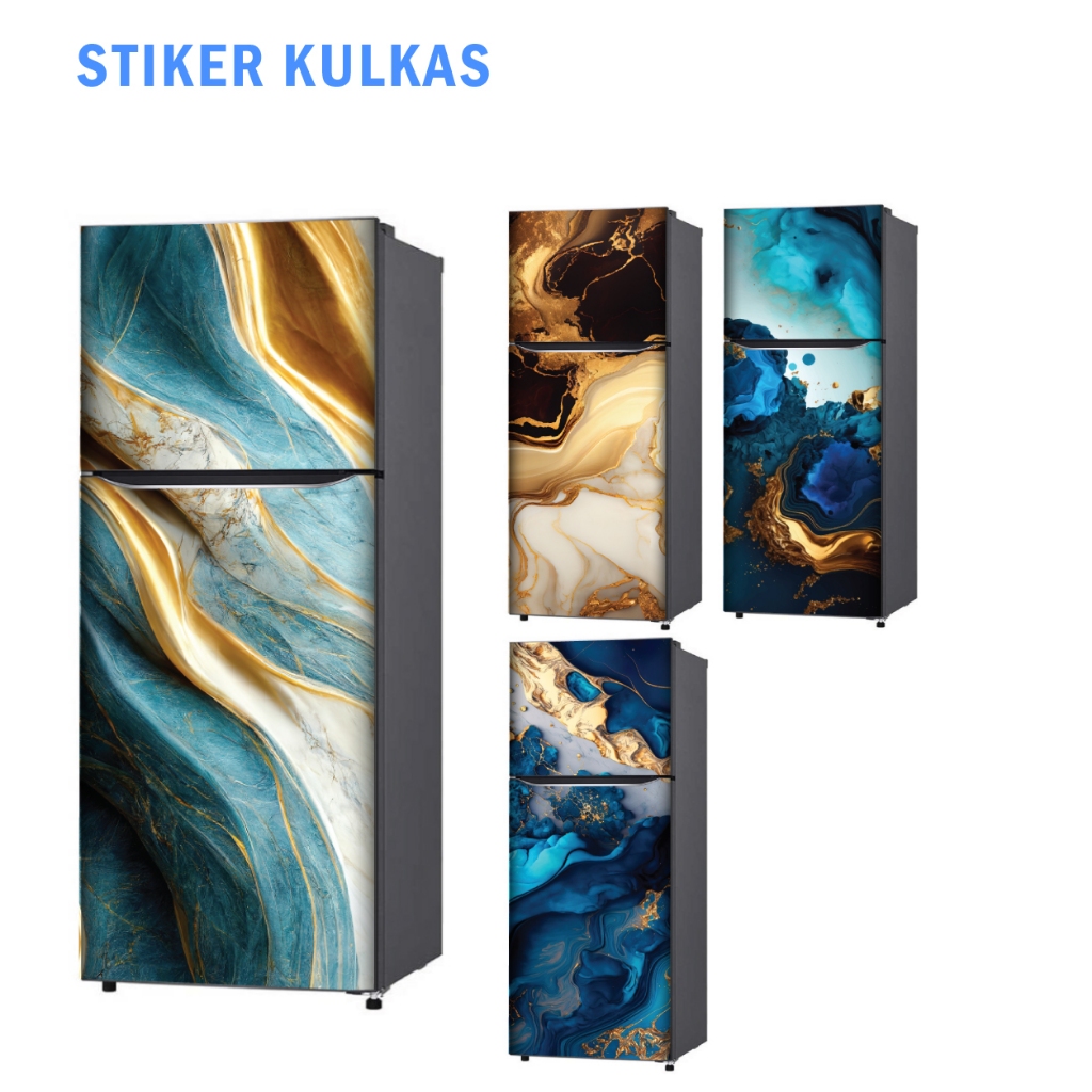 Jual Stiker Kulkas 1 Pintu dan Sticker Kulkas 2 pintu Marbel | Shopee ...