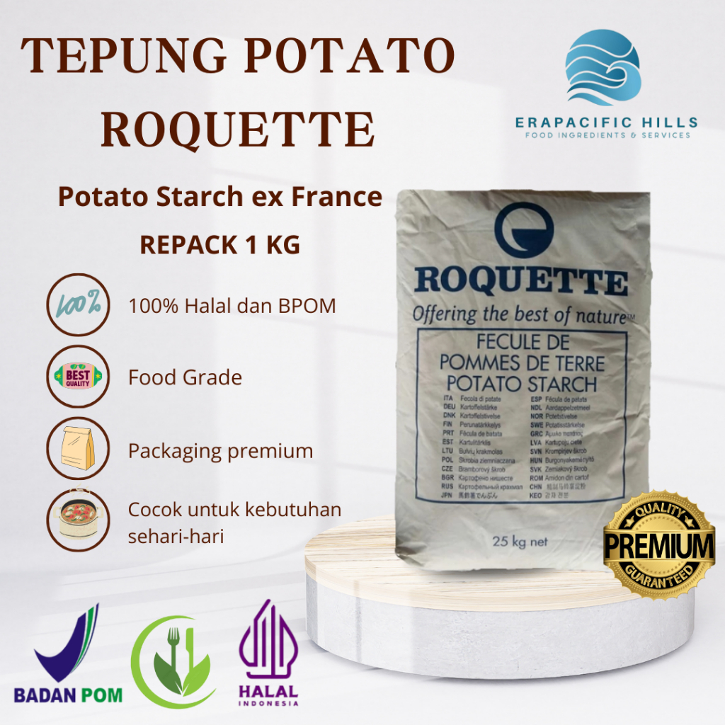 Jual Tepung Kentang / Potato Starch Roquette / Repack 1 KG / ex Prancis ...