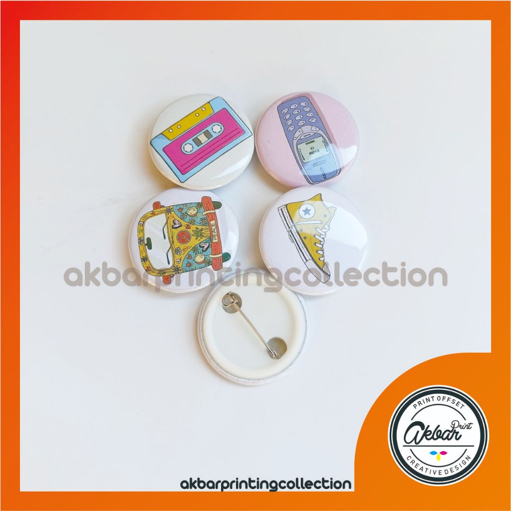 Jual PAKET MURAH PIN TEMA VINTAGE 12 PCS / 1 LUSIN / BROS AESTHETICS ...