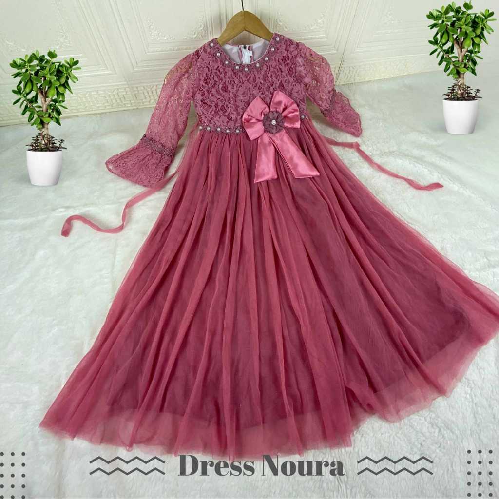 Jual Noura Dress / Gaun pesta muslim anak / baju muslim anak / baju