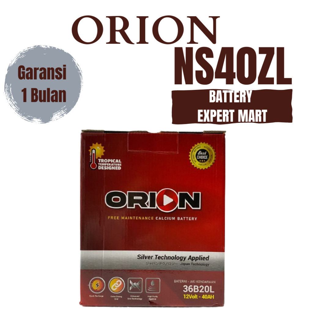 Jual Aki kering Mobil KIA Visto, Picanto, New Rio NS40ZL ORION MF