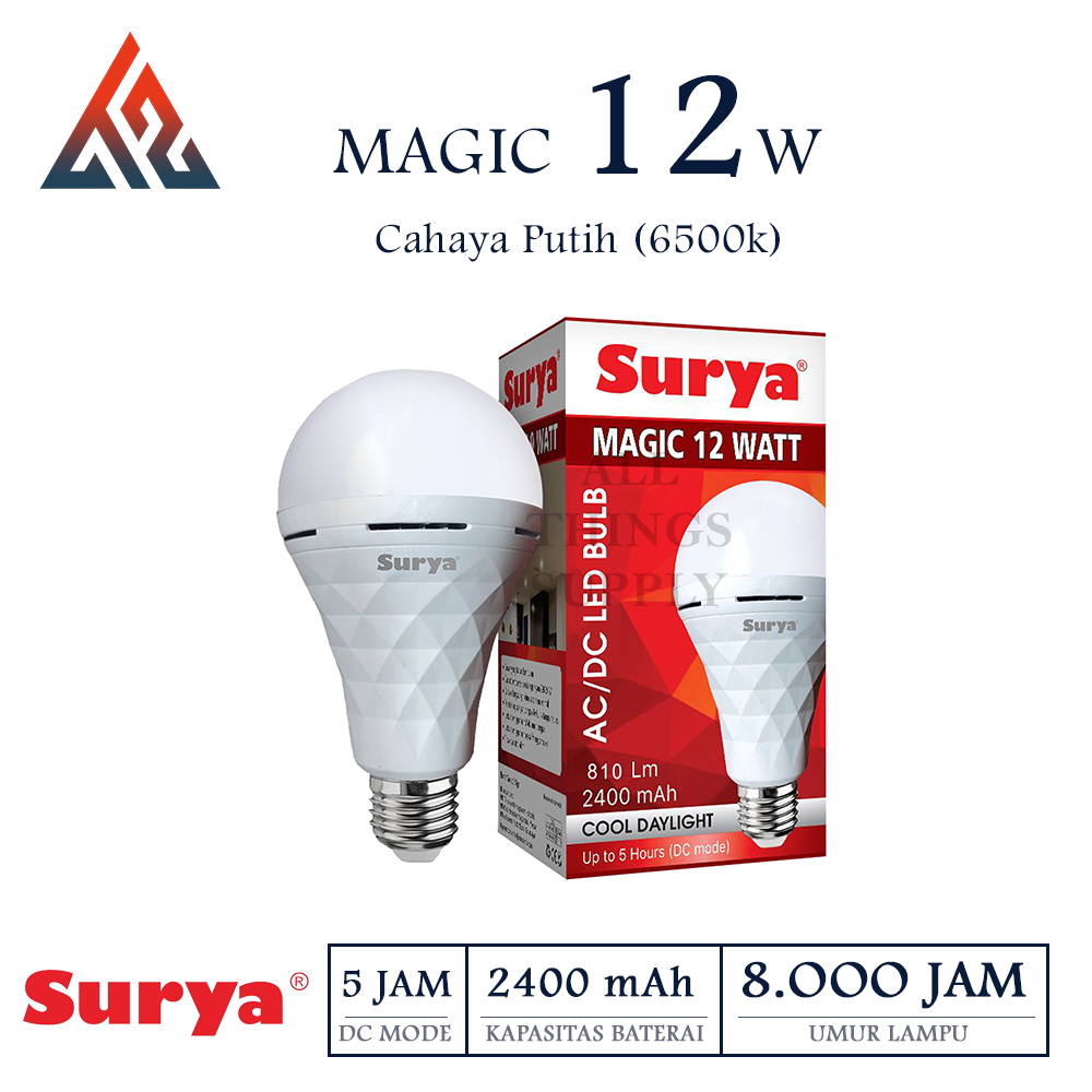 Jual Surya Magic Lampu Bohlam Led 12w Bulb Emergency Lamp 12 Watt 12watt Shopee Indonesia 