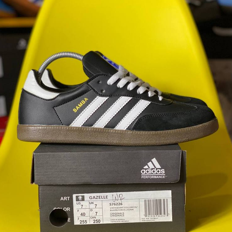 SEPATU SNEAKERS ADIDAS SAMBA OG BLACK WHITE GUM PREMIUM GRADE ORIGINAL  BRAND NEW IN BOX | tasweeq.om Fashion Store