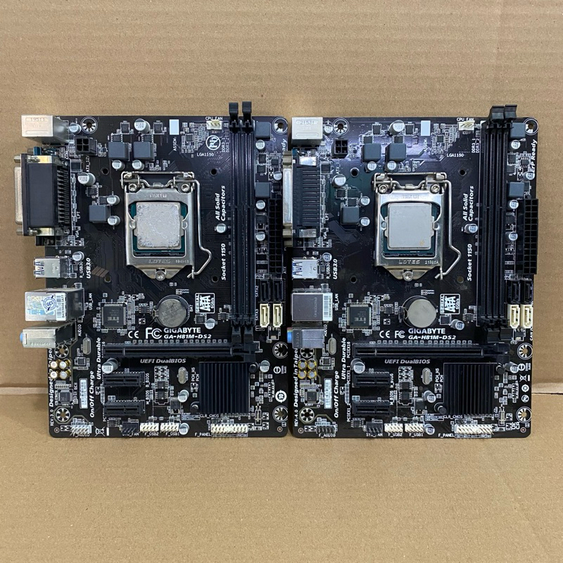 Jual GIGABYTE H81 MOTHERBOARD LGA 1150 + PROCESSOR G3020 MULUS DAN