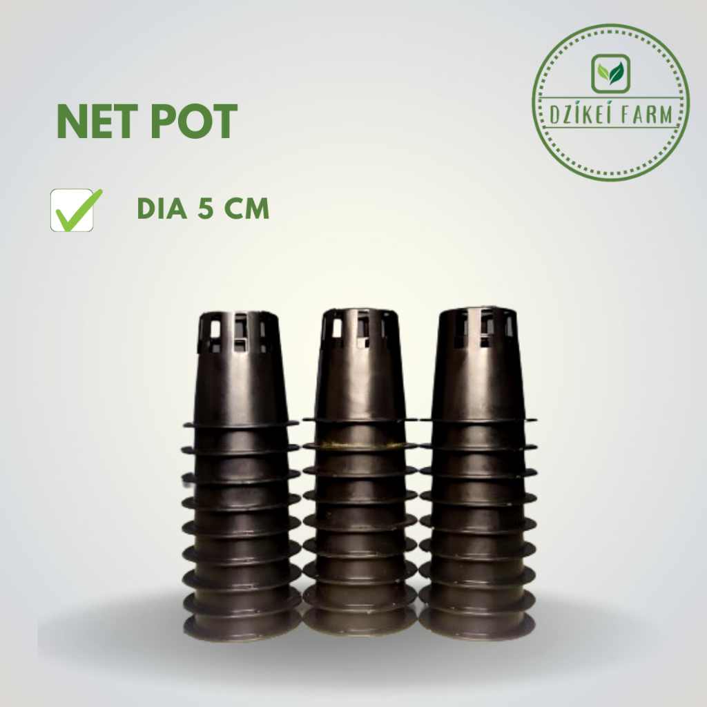 1PCS Netpot Hidroponik Bagus Tinggi 5 Cm Hitam Jaring Tebal