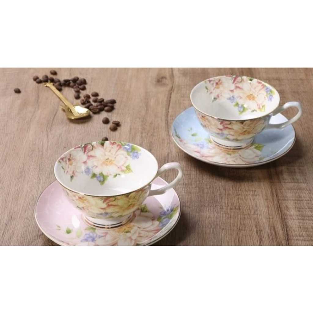 Jual English Afternoon Tea Set / Bone China Flower Tea Cup / Cangkir ...