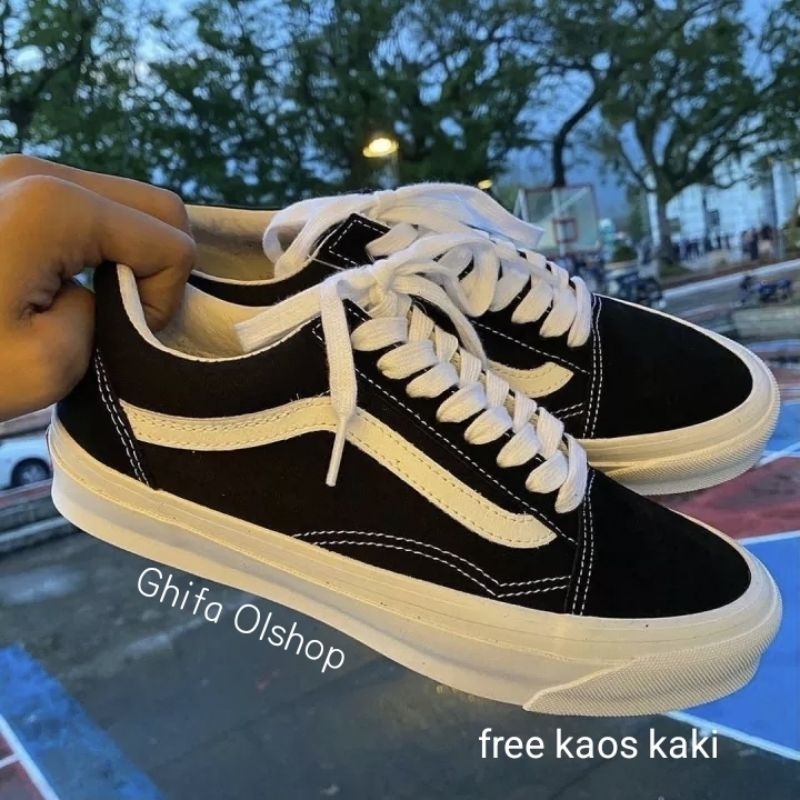 Jual Sepatu Vans Old Skool Black White OG Premium BNIB Grade Ori ...