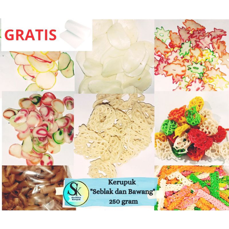 Jual Aneka Kerupuk Seblak 250 gram / Kerupuk Bawang / Makaroni ...