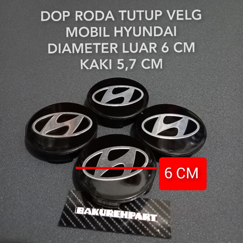 Jual Dop roda tutup velg mobil HYUNDAI diameter 6 cm harga satuan 1pcs ...