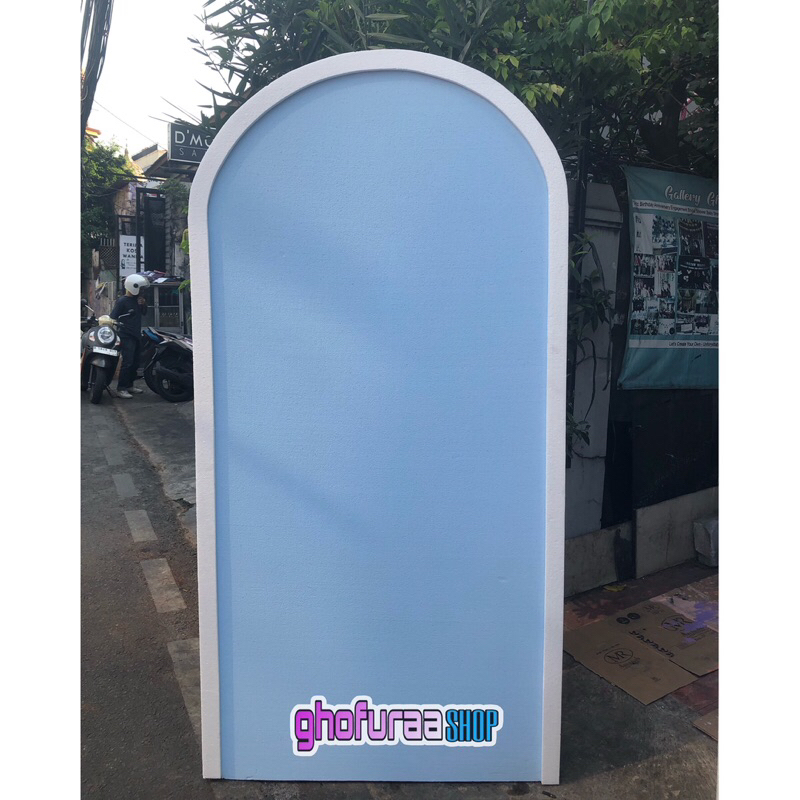 Jual backdrop styrofoam 1x2 meter list pinggir custom backgdround gabus ...