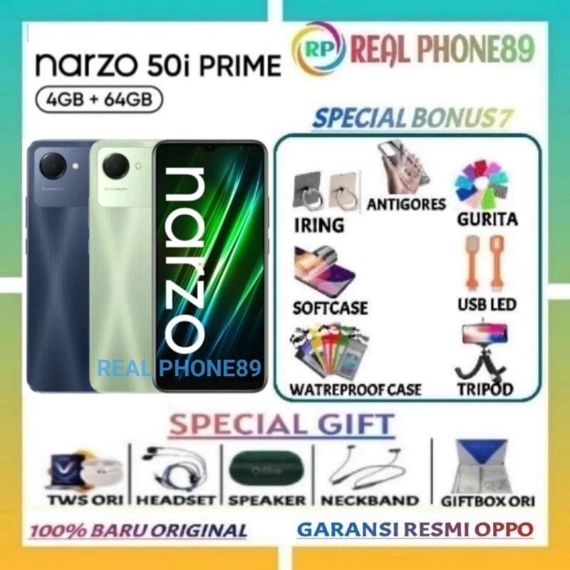 Jual REALME NARZO 50i Prime 4/64 GB | C21 3/32 GB | C21Y 3/32GB GARANSI ...