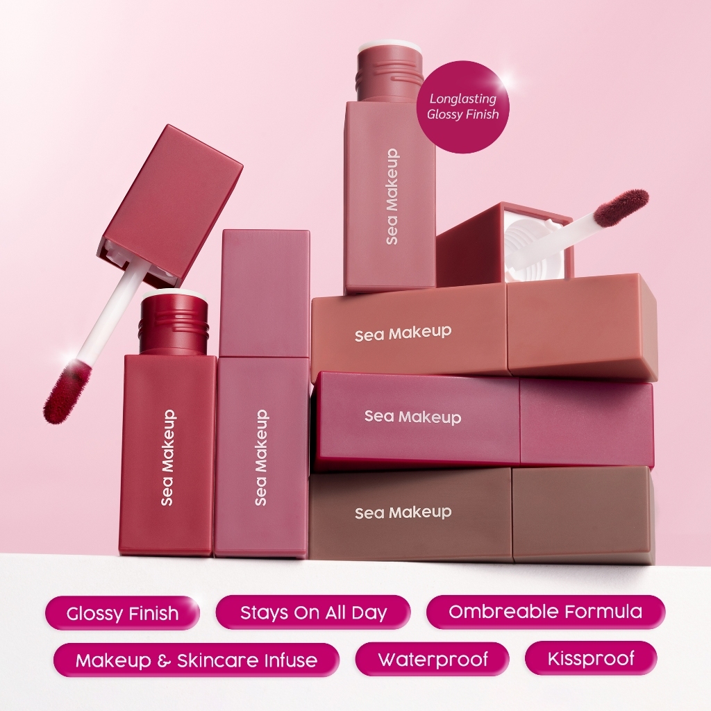 Jual Sea Makeup Lacquer Shake Lip Ink Lip Ink Glossy Finish Liquid 
