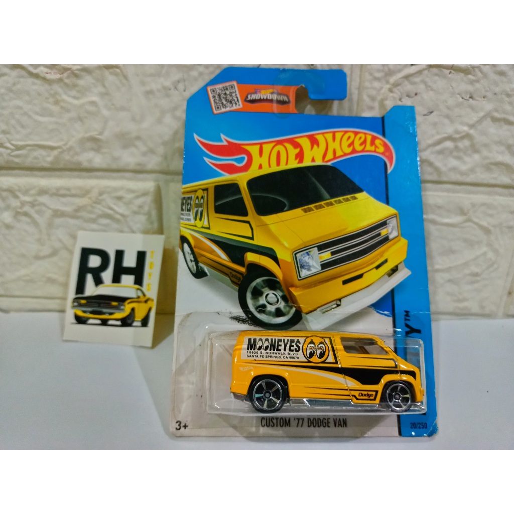 Jual Hot Wheels Custom 77 Dodge Van Mooneyes Shopee Indonesia