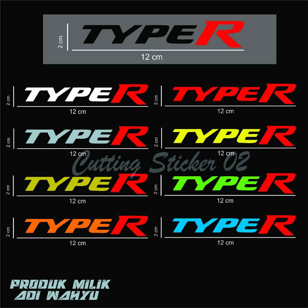 Jual Stiker Talang Air honda type r sticker cover talang air mobil ...