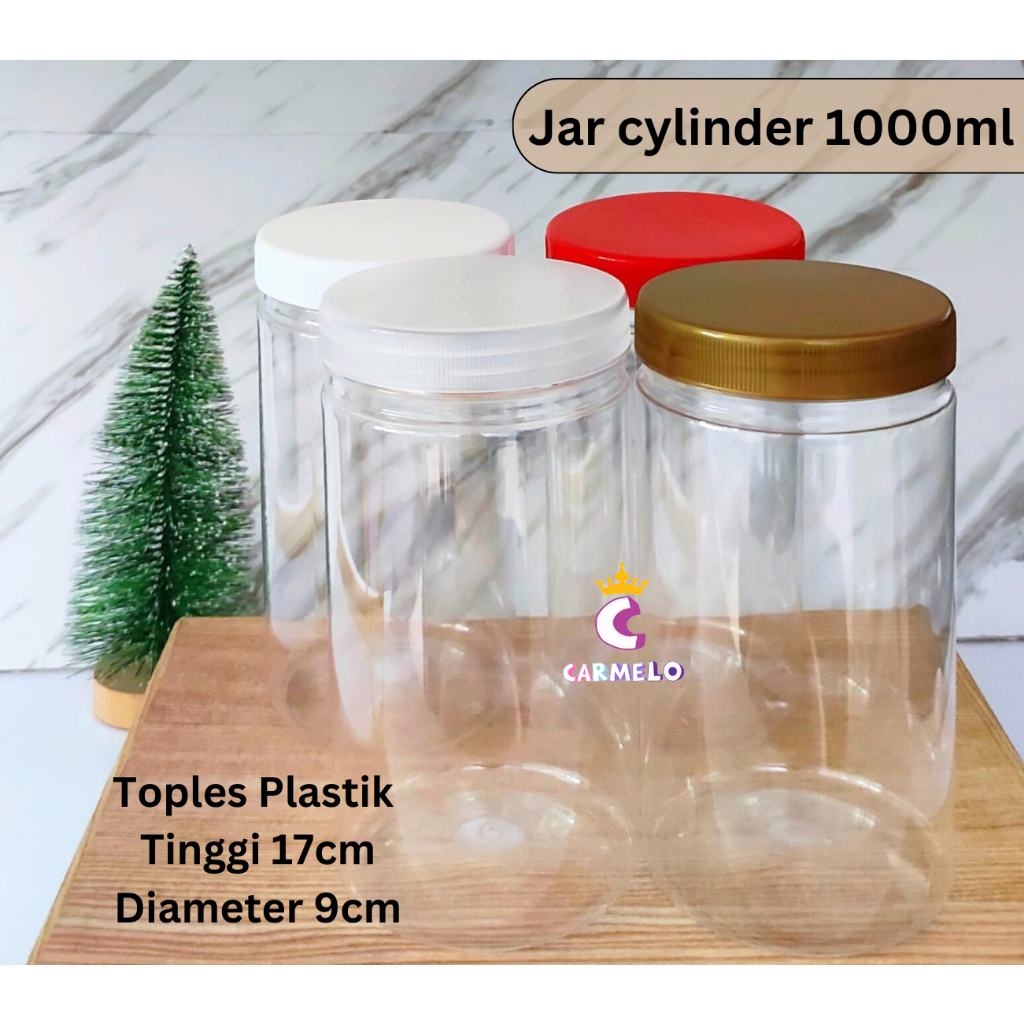 Jual Min Beli Pc Jar Cylinder L Ml Toples Silinder Tutup Ulir Plastik Pet Kue Kering