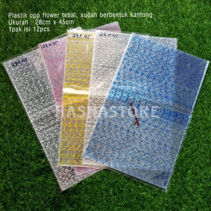 Jual Opp flower ukuran 28x45 plastik parcel plastik snack isi 12 pcs ...