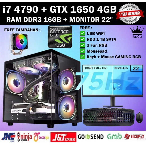 Good Gaming pc i7 4790k gtx 1650 4gb