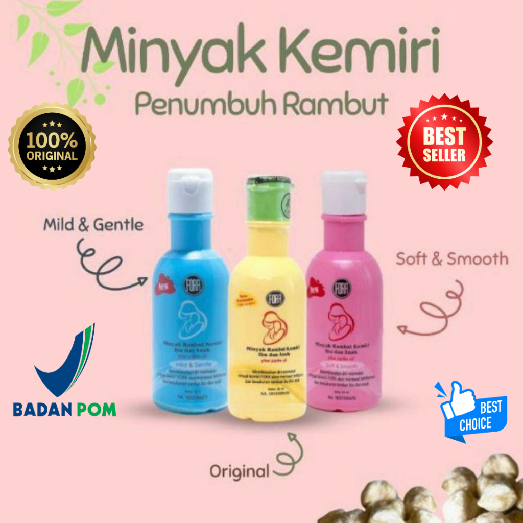 Jual Minyak Kemiri Murni + Jojoba Oil Penumbuh Rambut Dan Alis FORA ...