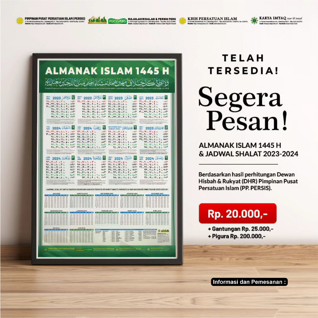 Jual KALENDER HIJRIAH 1445 - ALMANAK (Kalengan) | Shopee Indonesia