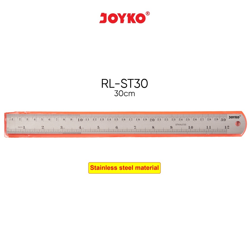 Jual Joyko Stainless Steel Ruler Penggaris Besi 30 CM PANJANG RL-ST30 ...