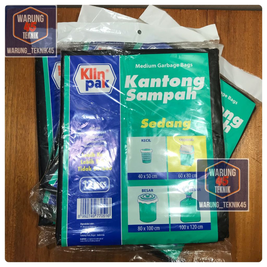 Jual Kantong Plastik Sampah Klinpak Klin Pak Klinpack Klin Pack Uk Sedang 60 X 80 Cm 5824