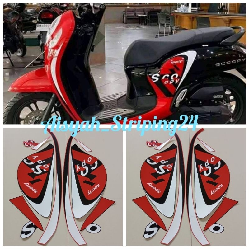 Jual STIKER STICKER STRIPING LIS LES POLET BODY MOTOR HONDA SCOPY ...