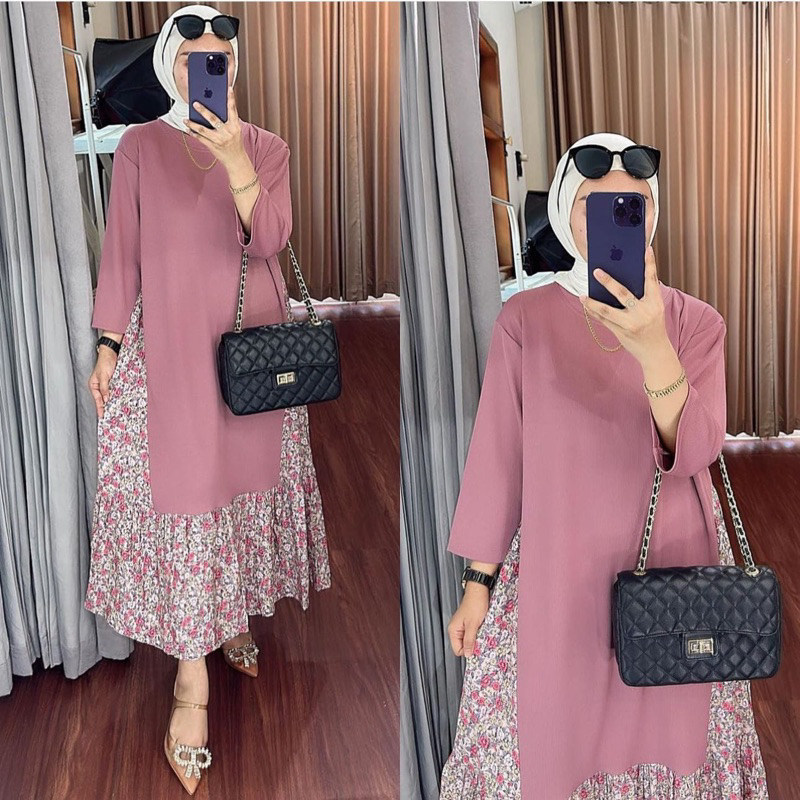 midi dress knit salur Promo Yoona Midi Dress Knit Wanita Midi Dress Salur Stripy Muslim Motif  Panjang - YOONA SALUR HAZEL, Allsize Fit XL - Kab. Sragen - Riski Grosir  Sragen_new
