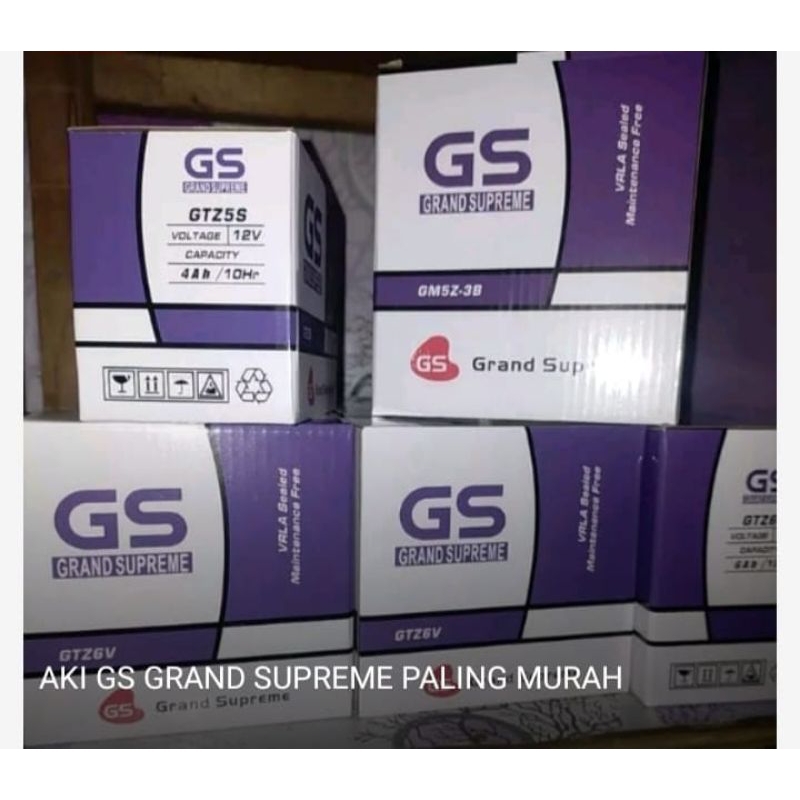 Jual Aki motor fiz r, crypton, alfa aki gs grand supreme gm5z-3b aki ...