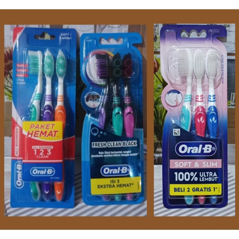 Jual Oral B Sikat Gigi Isi 3 Pcs | Shopee Indonesia