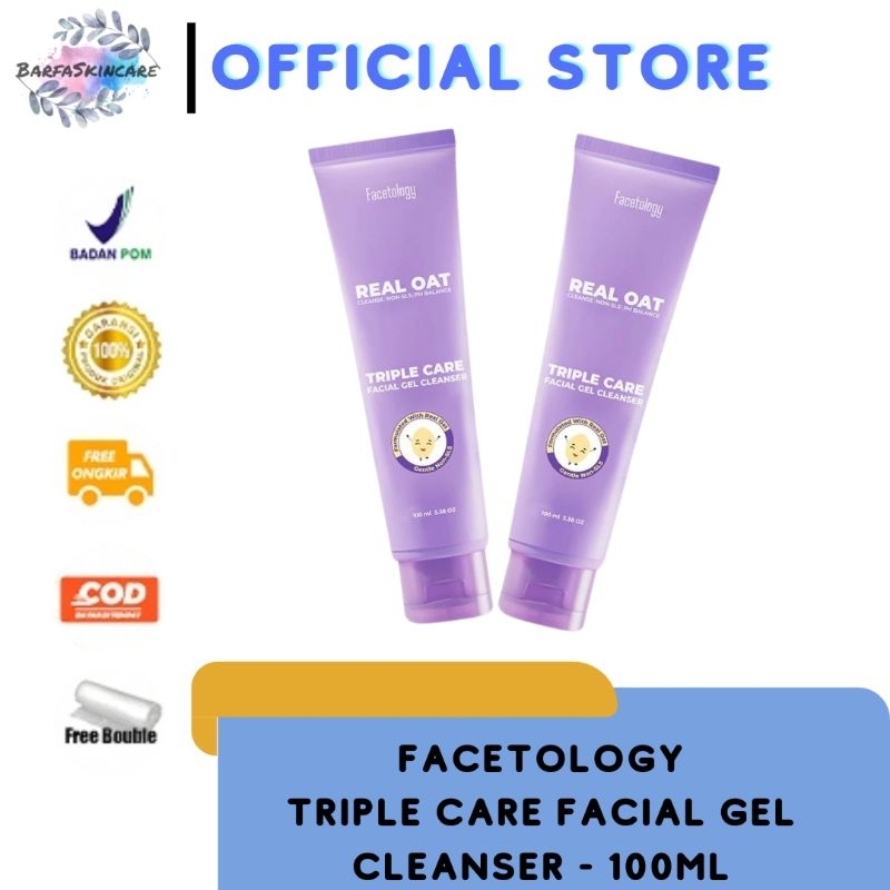 Jual Facetology Triplecare Facial Gel Cleanser 100ml Pembersih Wajah ...