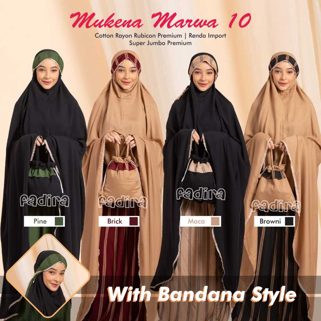 Mukena Marwa 10 / Mukena Dewasa / Mukena Marwa by Fadira