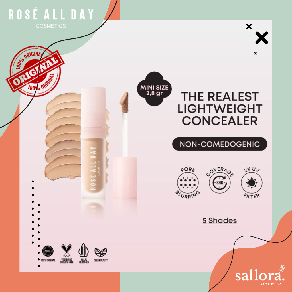 Jual [100% ORIGINAL] Rosé All Day The Realest Lightweight Concealer ...