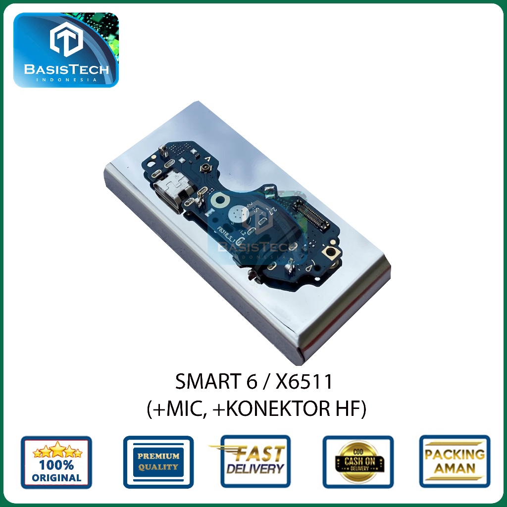 Jual FLEXIBLE KONEKTOR CAS CHARGER INFINIX SMART 6 X6511 ORIGINAL ...