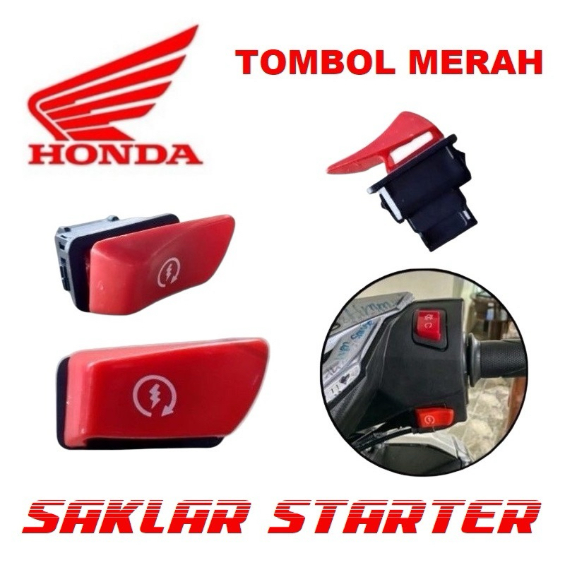 Jual Saklar Tombol Starter Engine Dimmer Warna Merah Vietnam Lampu Beam